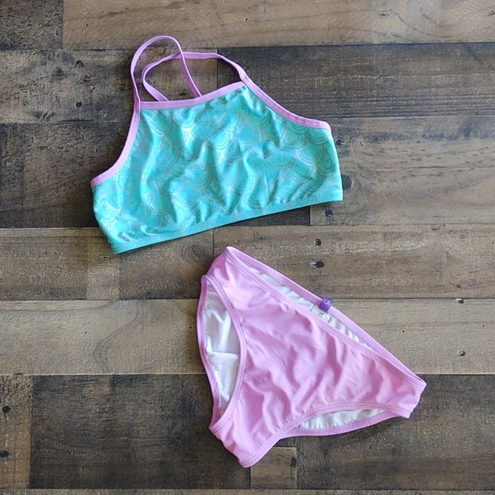 Op 2 piece girls swimsuit size Lg 10/12
